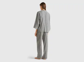 Pyjama à motif en pure viscose