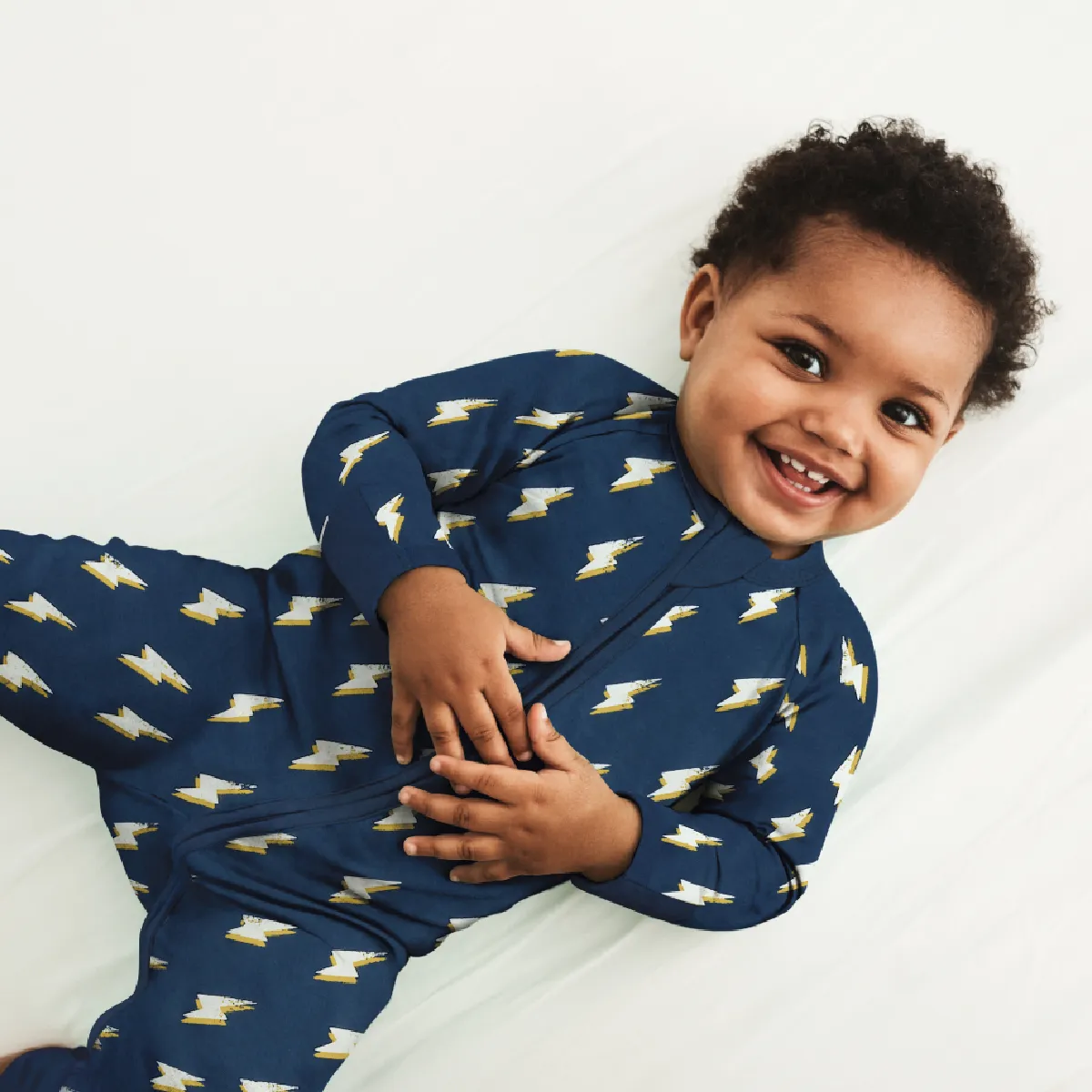 Pyjama bébé zippé coton stretch gris foncé imprimé éclair héro Dim ZIPPY ®