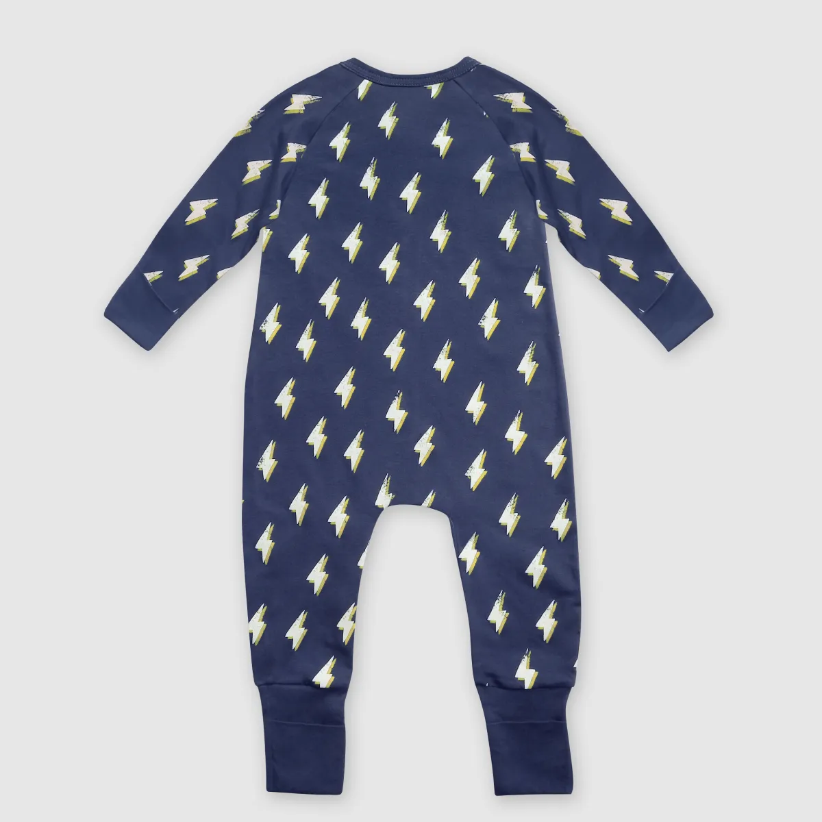 Pyjama bébé zippé coton stretch gris foncé imprimé éclair héro Dim ZIPPY ®