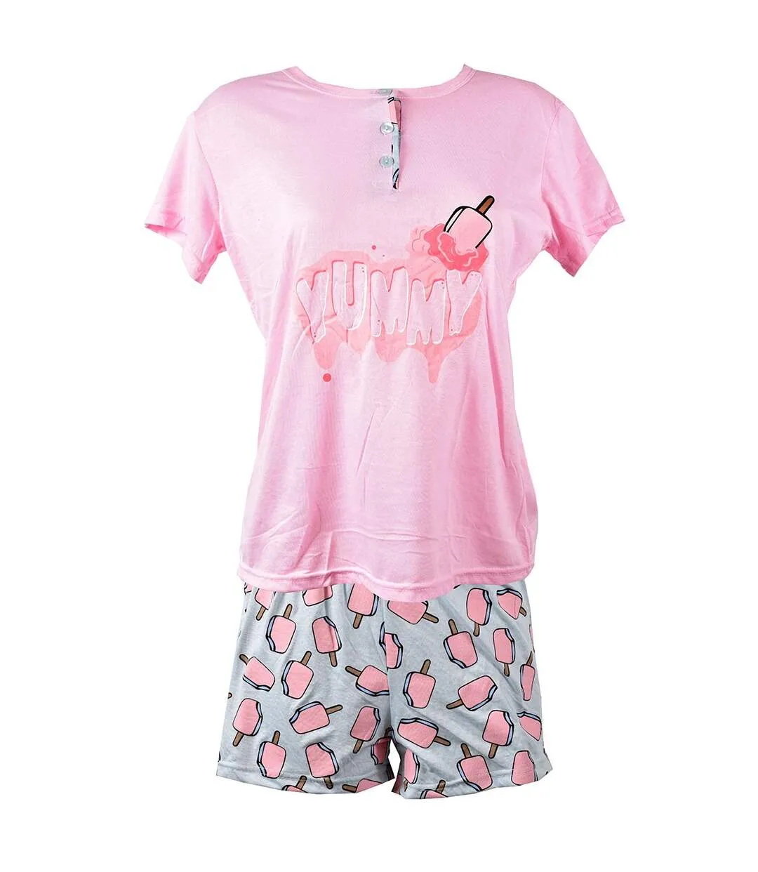 Pyjama Court Femme SARA LINE 374 Rose