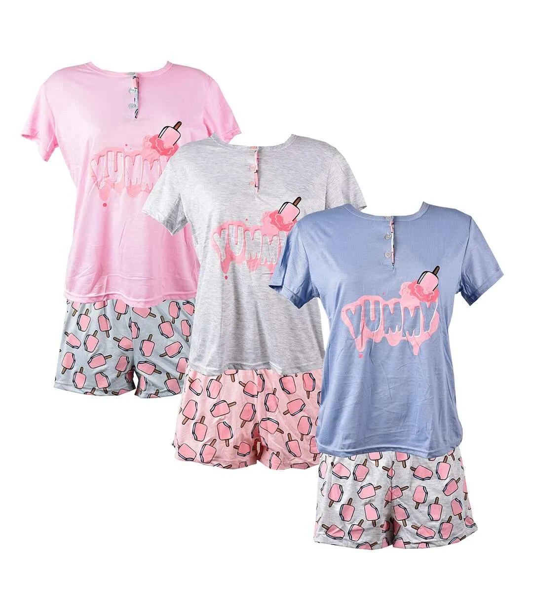 Pyjama Court Femme SARA LINE 374 Rose