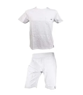 Pyjama Homme NEW MAN en Coton -Chaleur, Douceur et confort- Pyjacourt NEWMAN 3616 Col Rond Gris