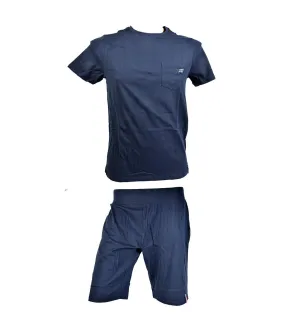 Pyjama Homme NEW MAN en Coton -Chaleur, Douceur et confort- Pyjacourt NEWMAN 3616 Col Rond Marine