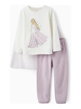 Pyjama polaire avec cape pour fille 'Frozen - Elsa'   FROZEN - Blanc