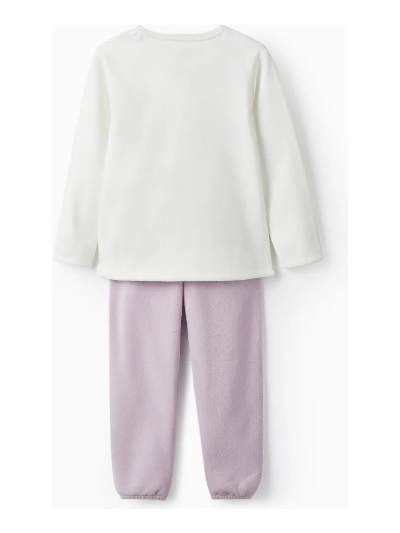 Pyjama polaire avec cape pour fille 'Frozen - Elsa'   FROZEN - Blanc