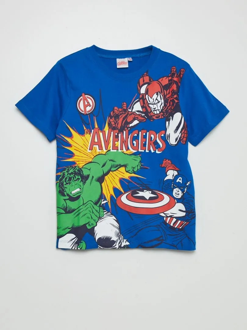 Pyjama short 'Avengers' - 2 pièces - Bleu/blanc