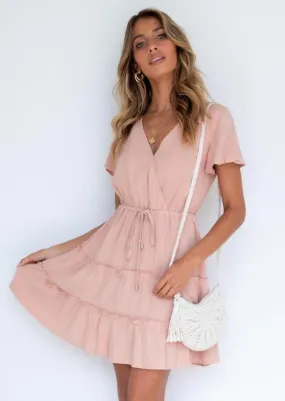 Robe Courte Rose Pastel