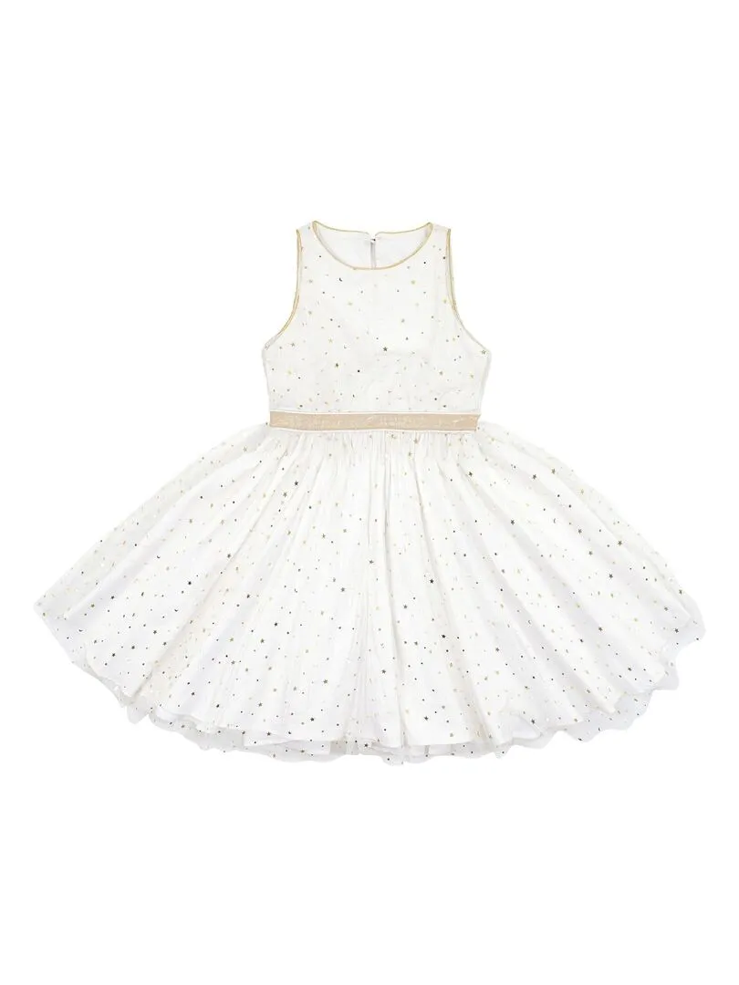 Robe de fête soirée   tulle  paillettes   HEPBURN - 'LA FAUTE A VOLTAIRE' - Blanc cassé