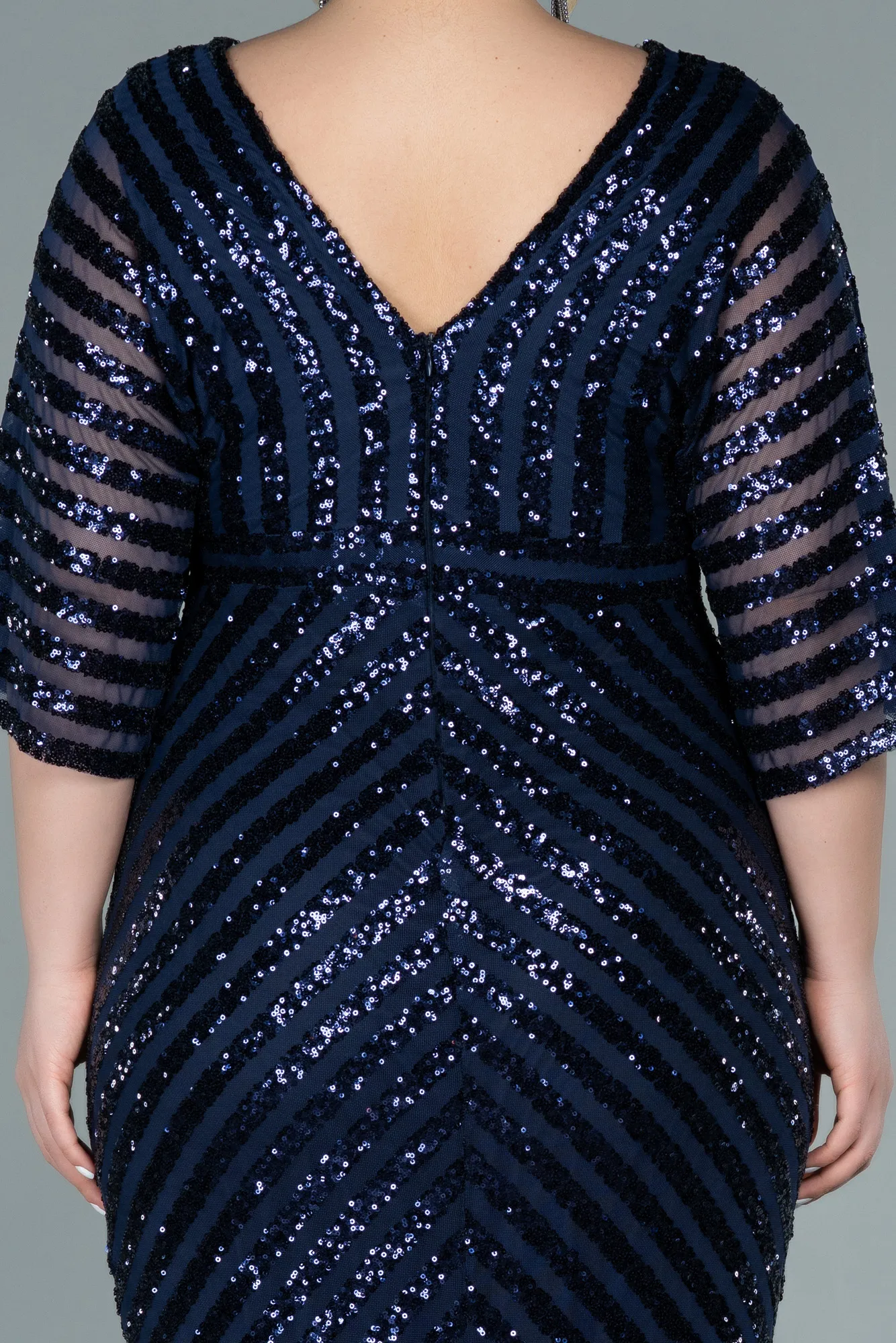 Robe de Soirée Grande Taille Longue Violet Foncé ABU2309