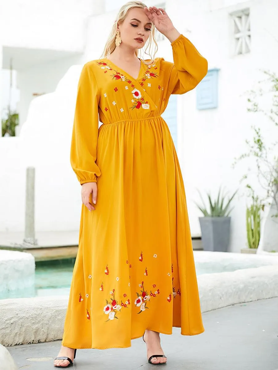 Robe Jaune Rétro