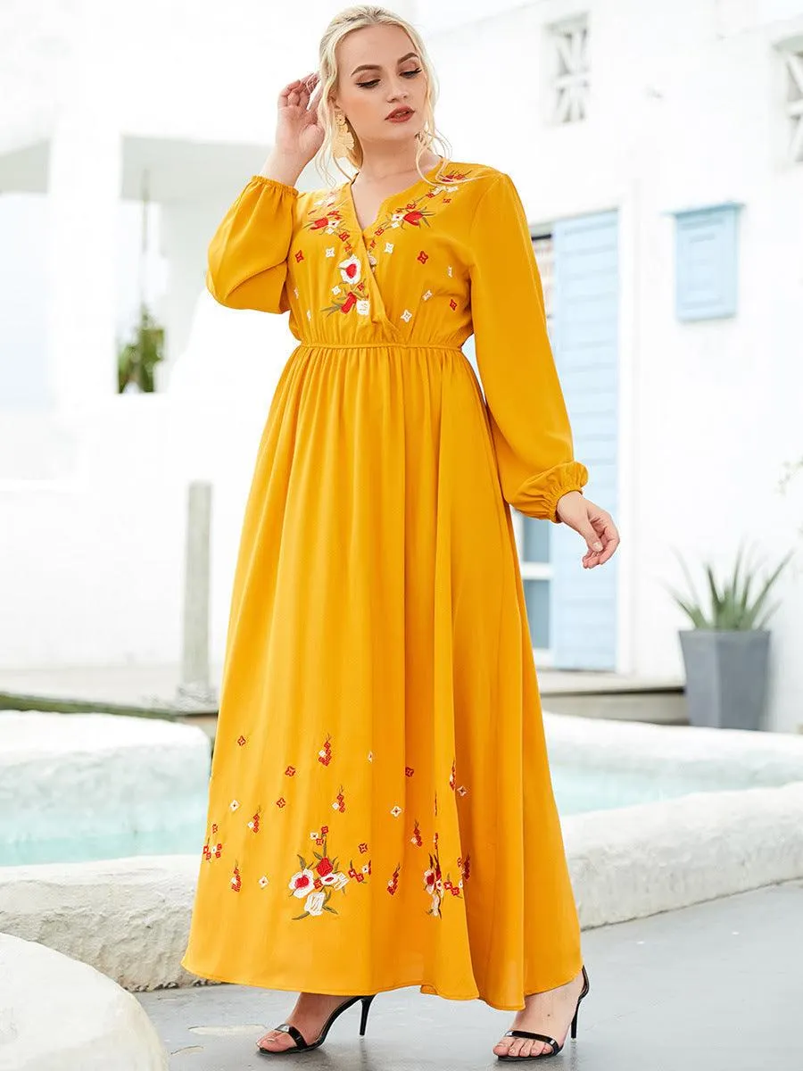 Robe Jaune Rétro