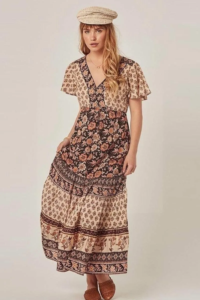 Robe longue romantique hippie