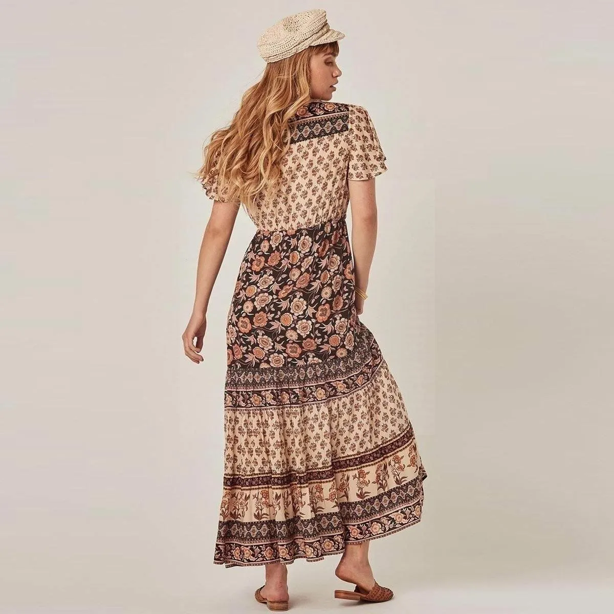 Robe longue romantique hippie