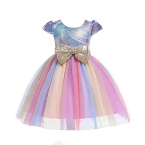 Robe Petite Fille Arc en Ciel