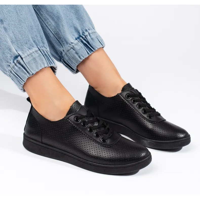 Seastar Chaussures à lacets noires pour femme le noir