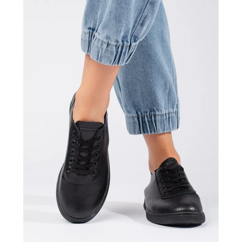 Seastar Chaussures à lacets noires pour femme le noir