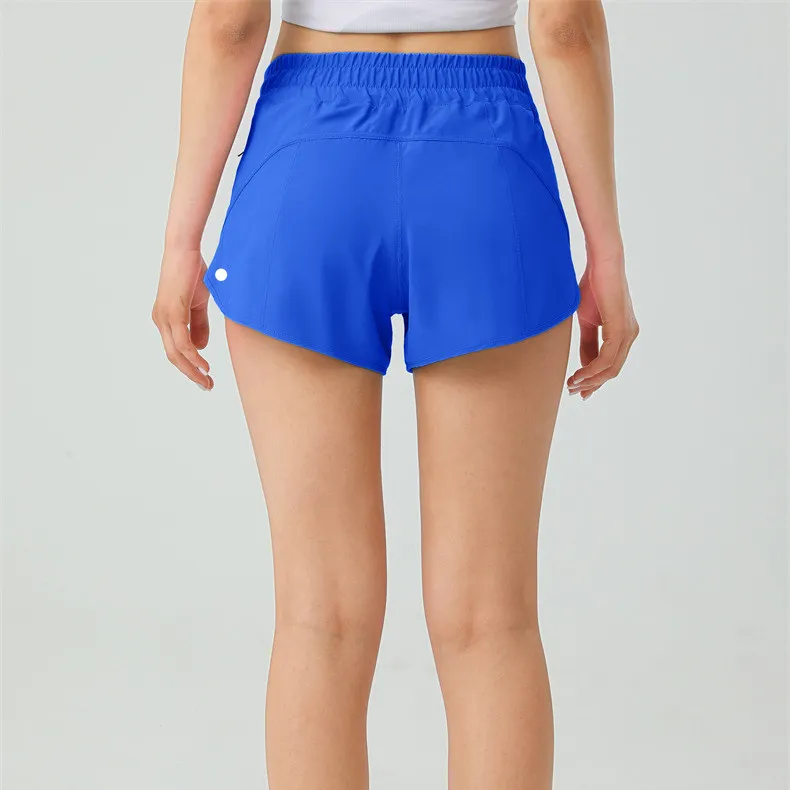 Shorts De Yoga Sportifs Pour Femmes Shorts De Grande Hauteur Poches Doublées Shorts De Fitness Usure Femmes Pantalons Courts Fil