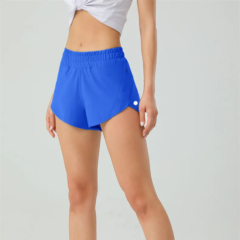 Shorts De Yoga Sportifs Pour Femmes Shorts De Grande Hauteur Poches Doublées Shorts De Fitness Usure Femmes Pantalons Courts Fil