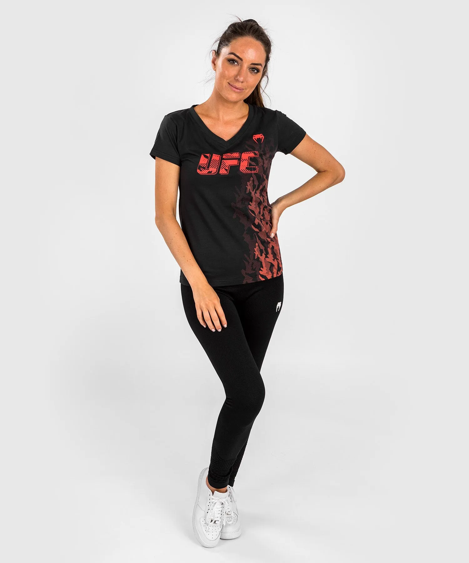 T-shirt Manches Courtes Femme UFC Venum Authentic Fight Week - Noir