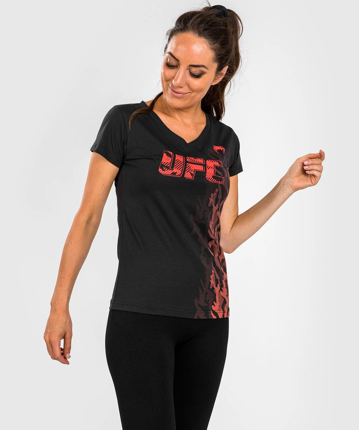 T-shirt Manches Courtes Femme UFC Venum Authentic Fight Week - Noir