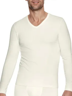 T-shirt seconde peau manche longue laine et lyocell Premium Wool - Blanc