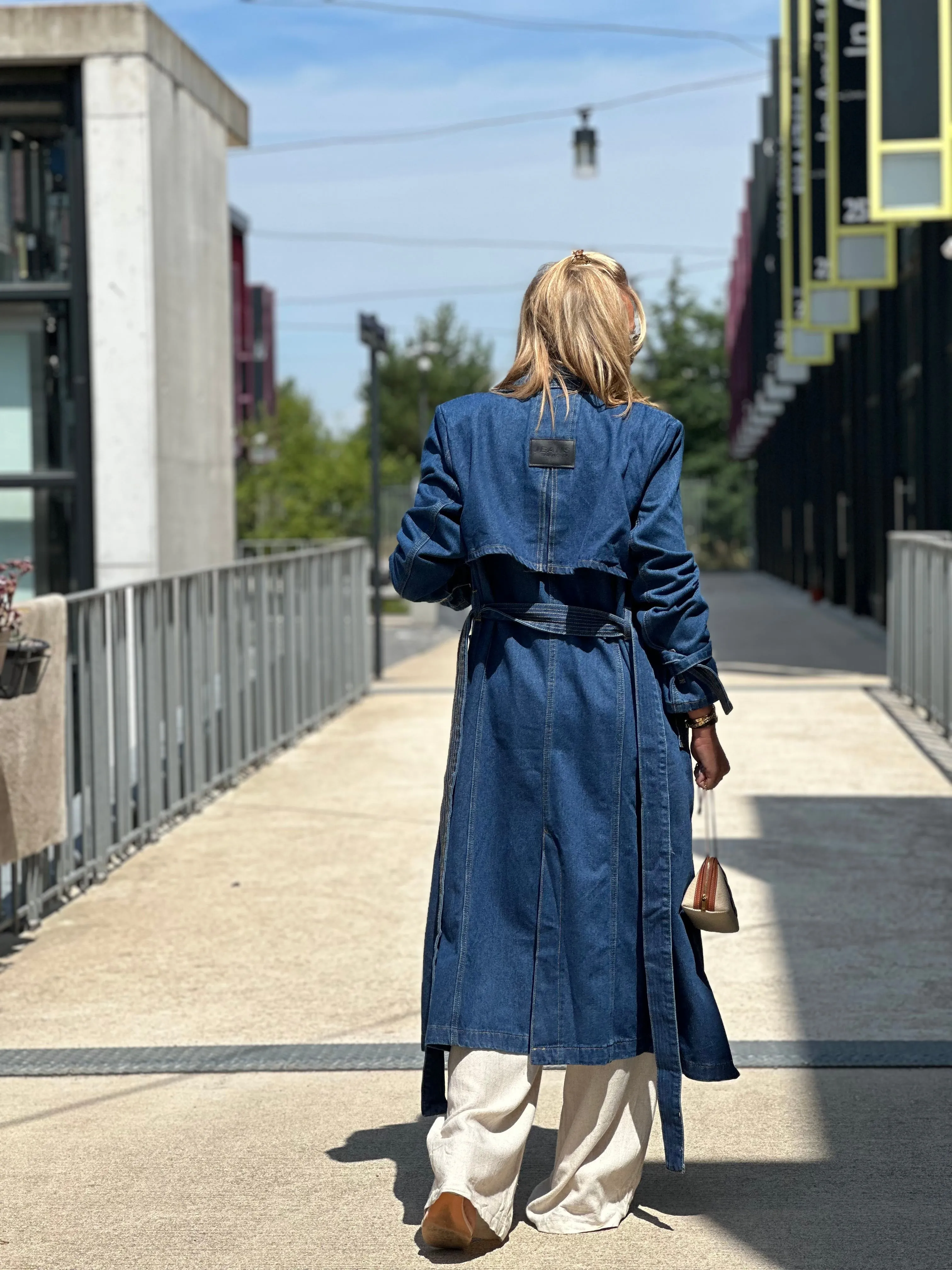 Trench coats en jean foncé