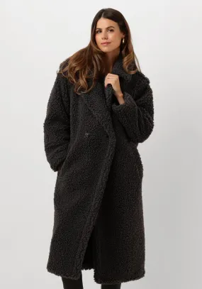 ugg manteau teddy gertrude long teddy coat en noir