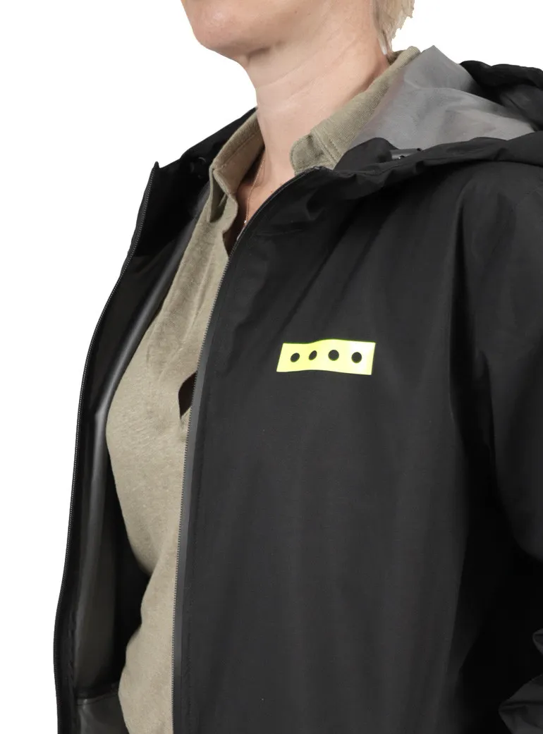 VESTE LONGUE IMPERMÉABLE TRENCH NOIR FEMME