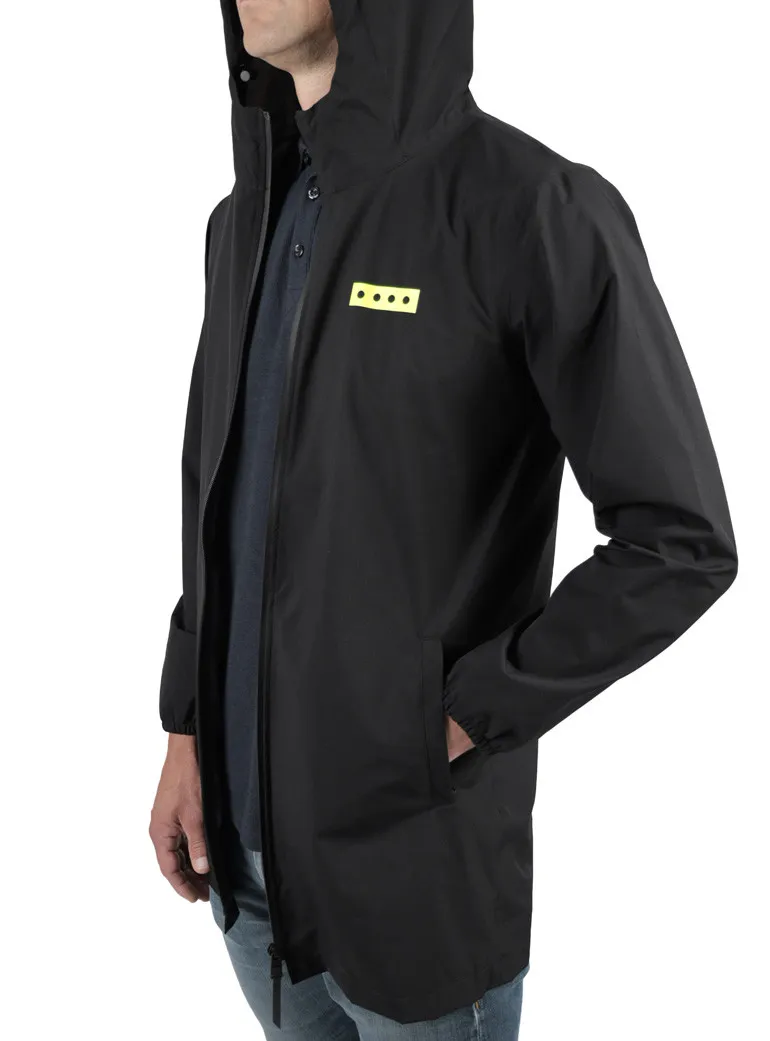 VESTE LONGUE IMPERMÉABLE TRENCH NOIR