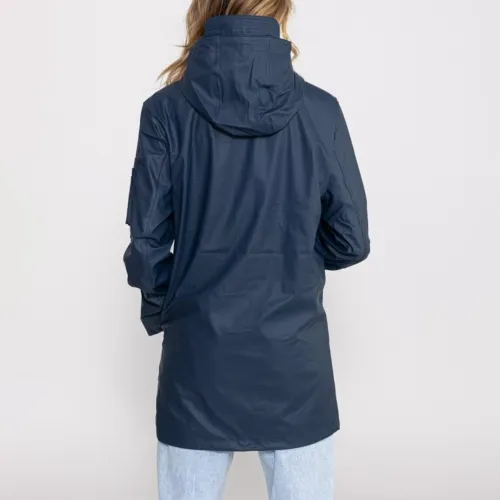 Veste longue imperméable Bombers Original Djinn femme bleu marine