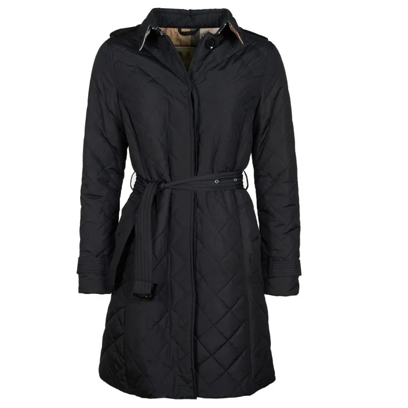 Veste longue matelassée Caledonian femme Barbour