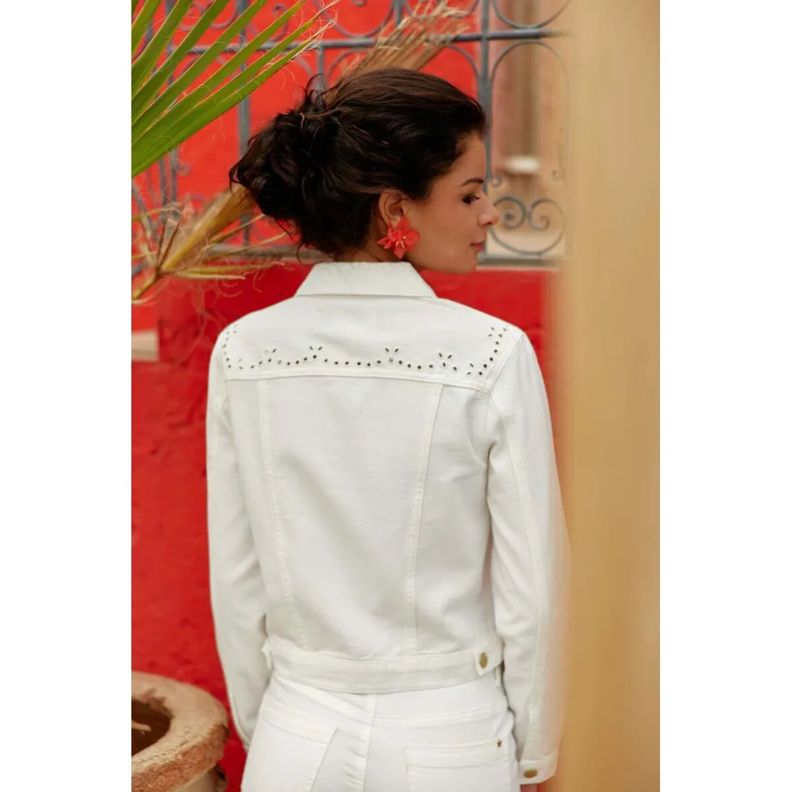 Veste VERENA blanc en coton | 3 Suisses