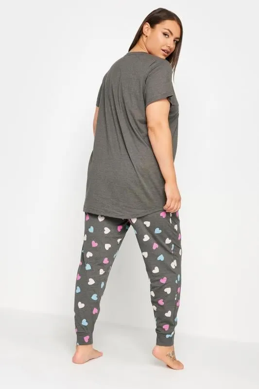 YOURS - Ensemble de Pyjama Gris Coeurs 'Dream'